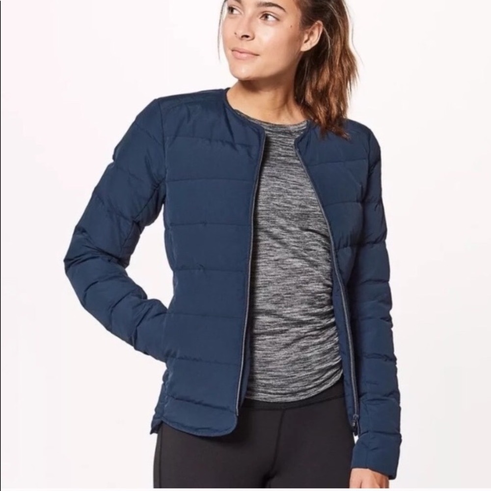 Lululemon just enough puff jacket “inkwell” size 4